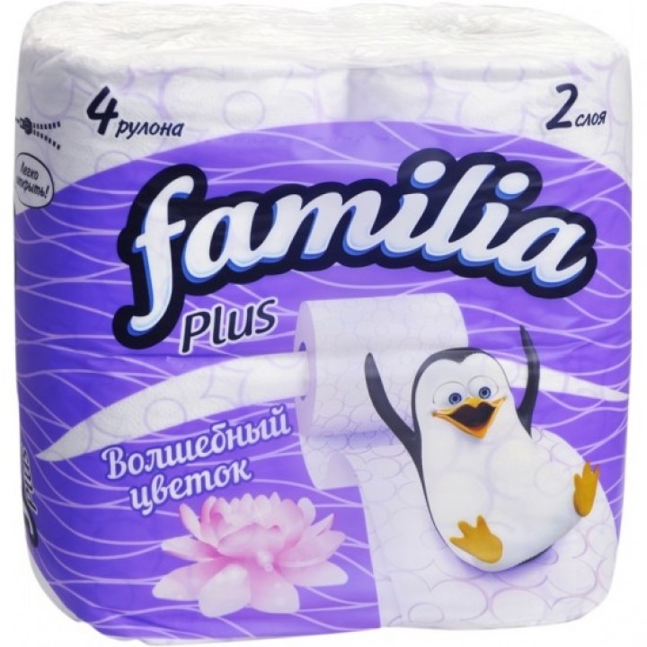 Туалетная бумага Familia Волшебный цветок 2сл 4рул