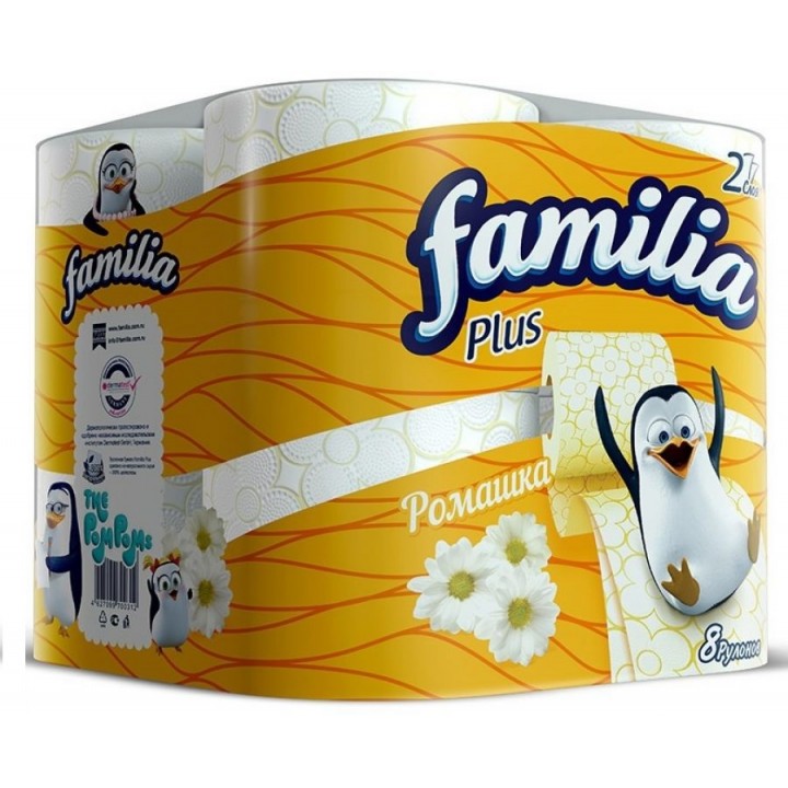 Туалетная бумага Familia plus Ромашка 2х-с 8шт*6