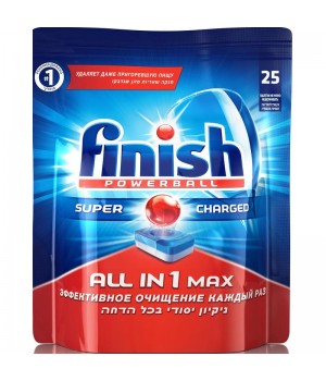 FINISH All in1 Max  Power&Pure Ср-во д/мытья посуды д/посудом.маш.(табл)-25