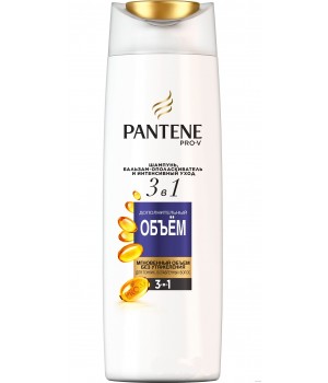 PANTENE Шампунь 360 мл 3 в 1 Дополнительный объём  *6