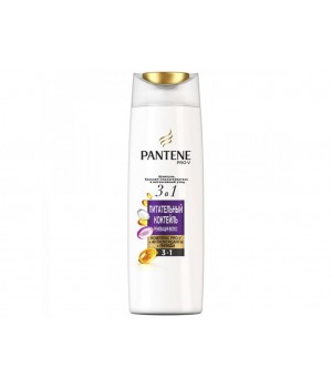 PANTENE Шампунь 360 мл 3 в 1 Питательный коктейль *6