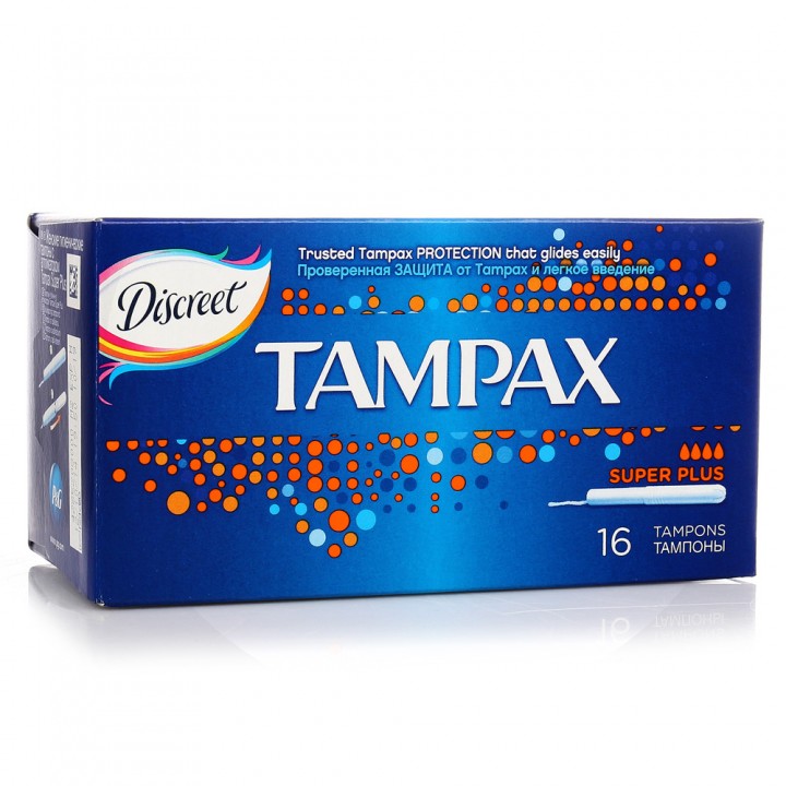 TAMPAX Тампоны с аппликатором Super Plus 16шт