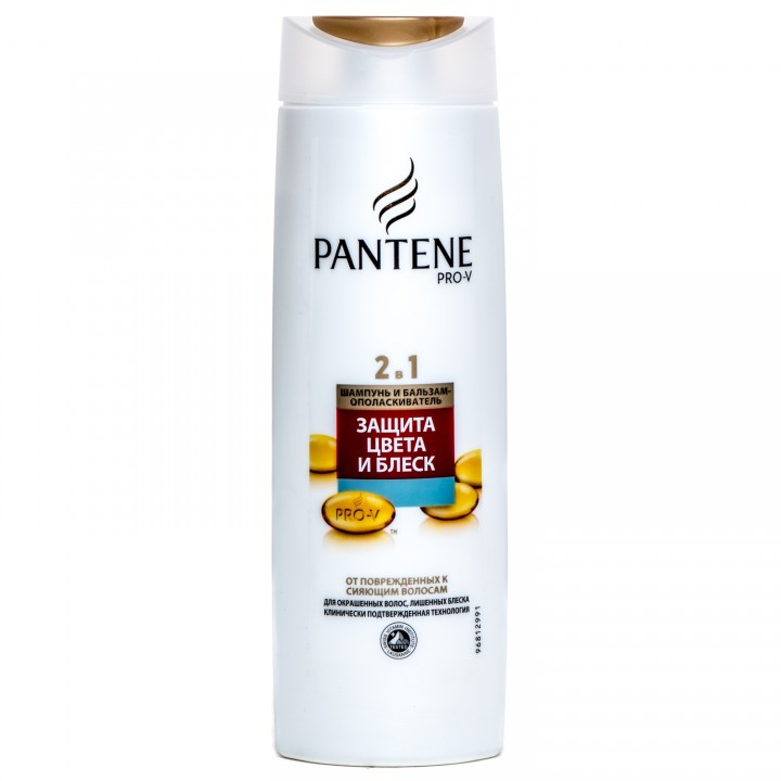 PANTENE Шампунь 400мл 2в1 Защита цвета и блеск 