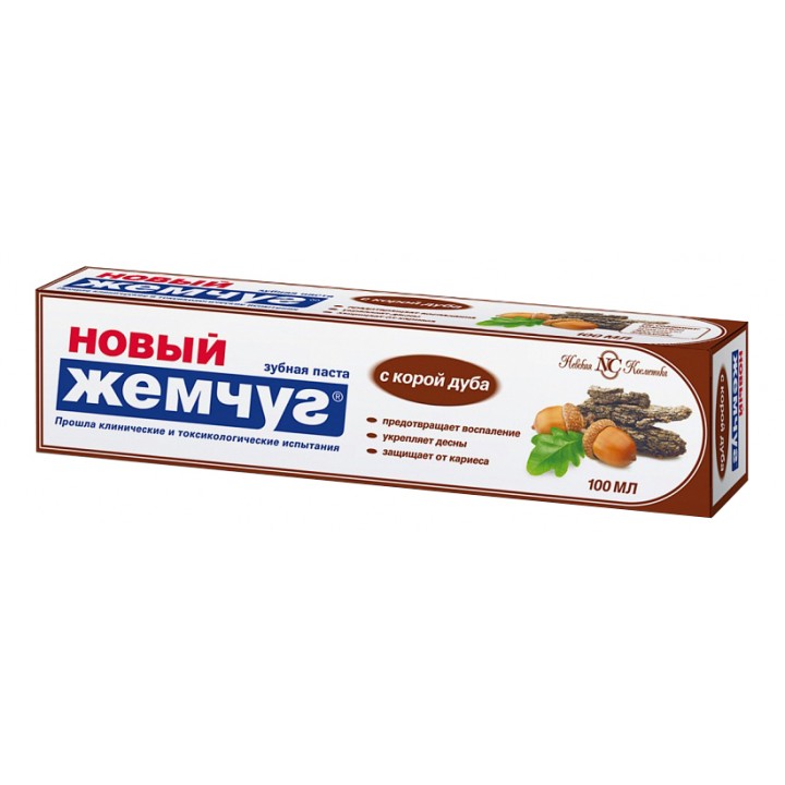 НОВЫЙ ЖЕМЧУГ зубная паста "КОРА ДУБА" 100 мл