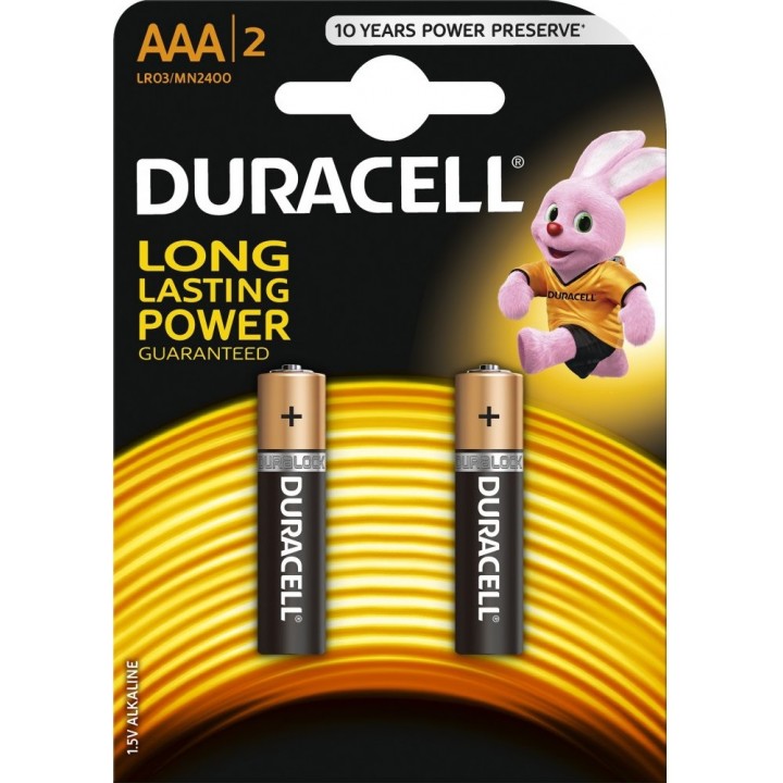 Батарейки Durasell Bisic ААА 1.5V LR03 2шт