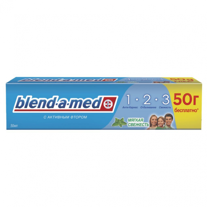 BLEND_A_MED Зубная паста 3_Эффект Мягкая Свежесть 50мл