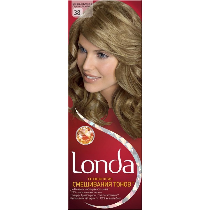 LONDA Крем-краска для волос стойкая 38 Бежевый блондин