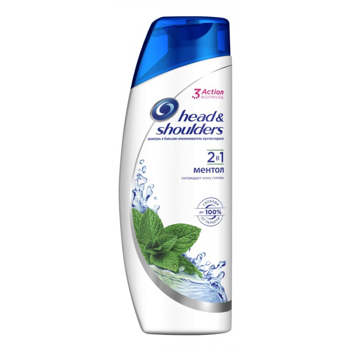 HEAD & SHOULDERS 200мл Шампунь 2в1 Ментол освежающий