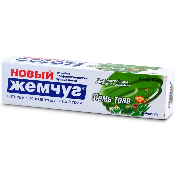 НОВЫЙ ЖЕМЧУГ зубная паста "СЕМЬ ТРАВ" 100 мл