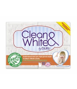 DURU CLEAN&WHITE мыло хоз.Дет.4*125г