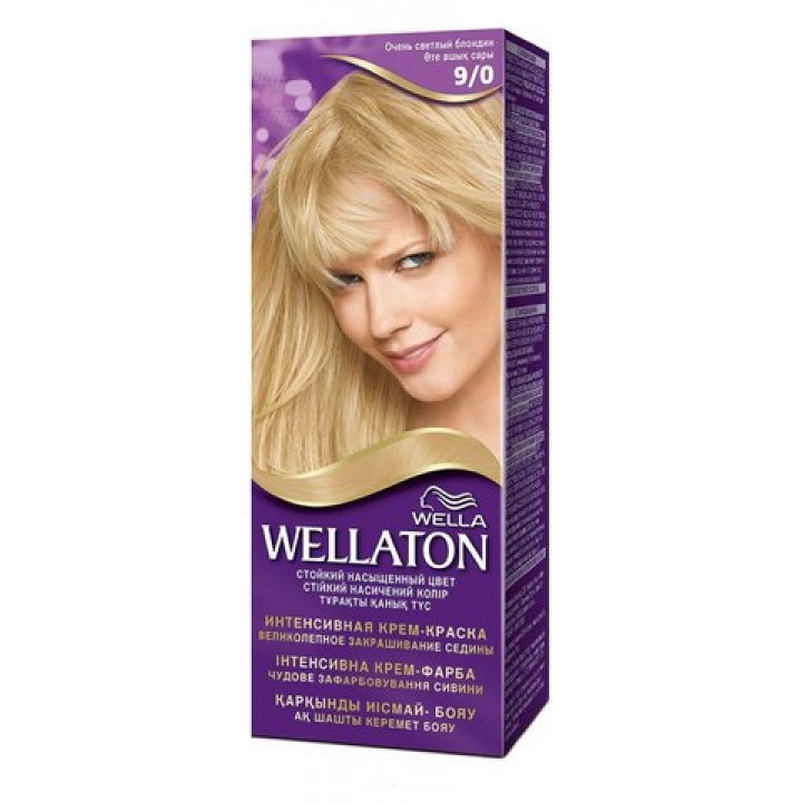 WELLATON Крем-краска для волос стойкая 9/0 Очень светлый блондин