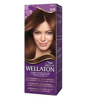 WELLATON Крем-краска для волос стойкая 5/5 Махагон