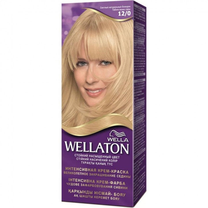 WELLATON Крем-краска для волос осветляющая 12/0 Светлый натуральный блондин