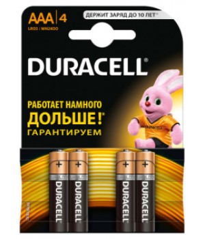 Батарейки Durasell Bisic ААА 1.5V LR03 4шт Мизин