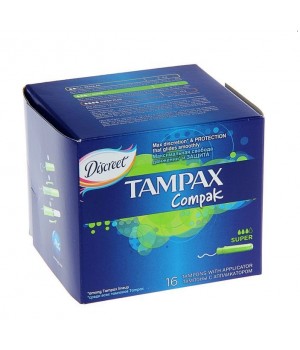 TAMPAX Compak Тампоны Super с апплик (3 кап)16шт***6