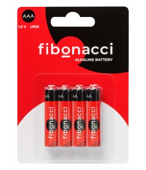 Батарейка щелочная (алкалиновая) Fibonacci ААA LR03/4B (FB-LR3-BL4) 4шт блистер