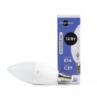 Fibonacci Светодиодная (LED) лампа C37-12W/6000 (холодный свет)***100 шт в коробке
