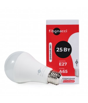 Fibonacci Светодиодная (LED) лампа A65-25W/4000/E27 (дневной свет)