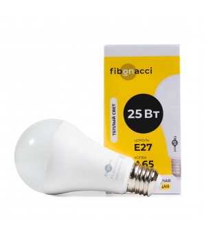 Fibonacci Светодиодная (LED) лампа A65-25W/3000/E27 (теплый свет)
