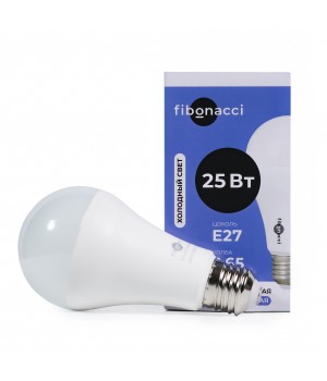 Fibonacci Светодиодная (LED) лампа A65-25W/6000/E27 (холодный свет)